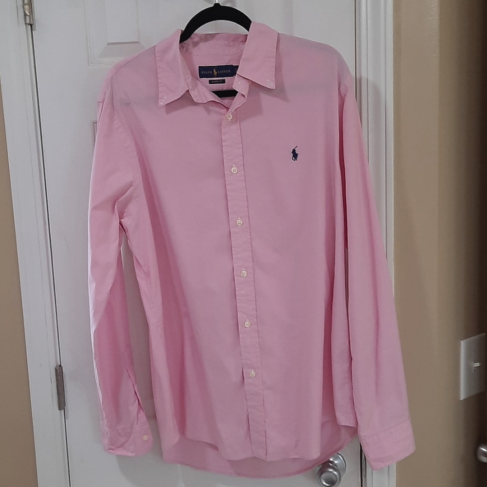 Ralph Lauren Oxford button down classic fit mens size large EUC like new